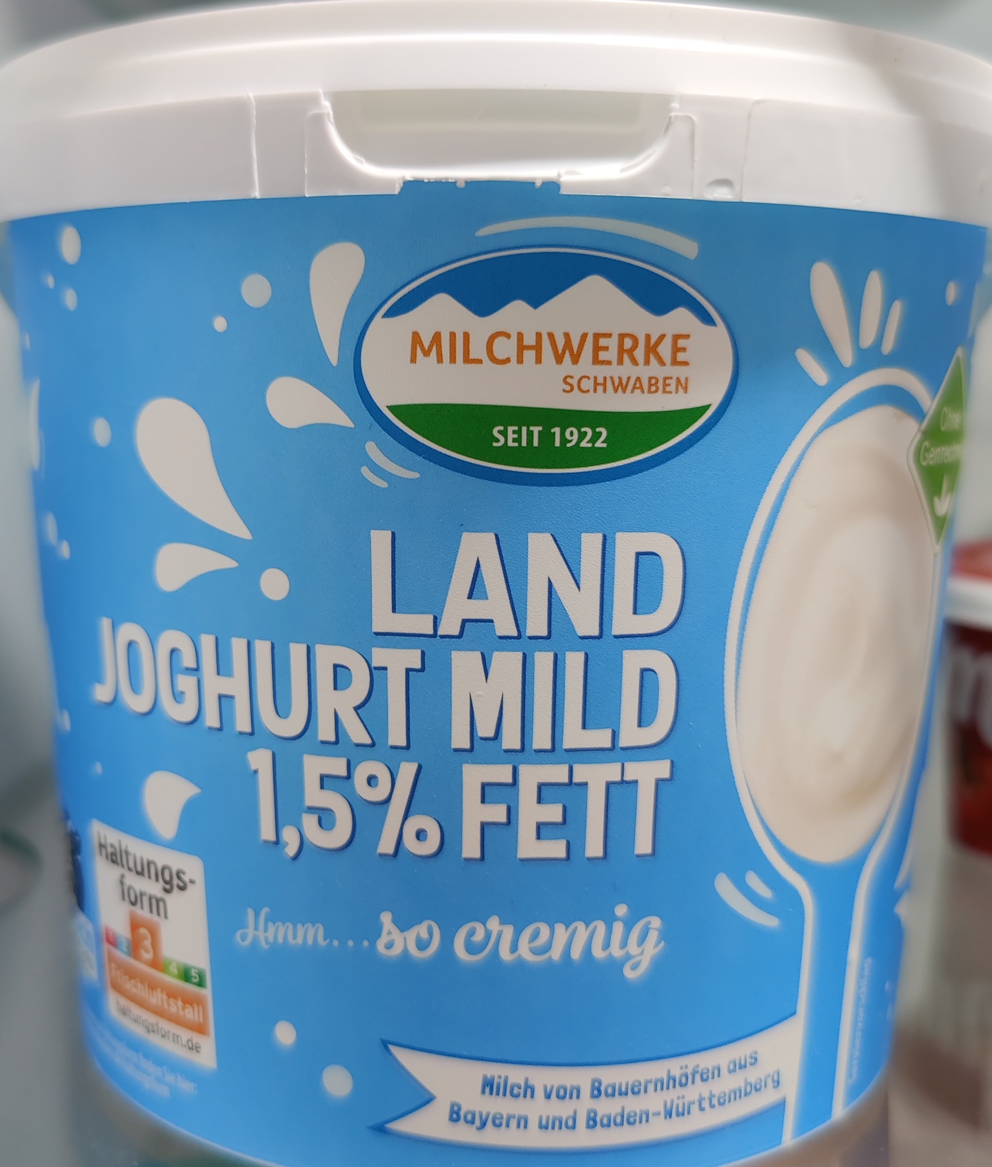 Vorderseite von Landjoghurt mild 1,5% Fett