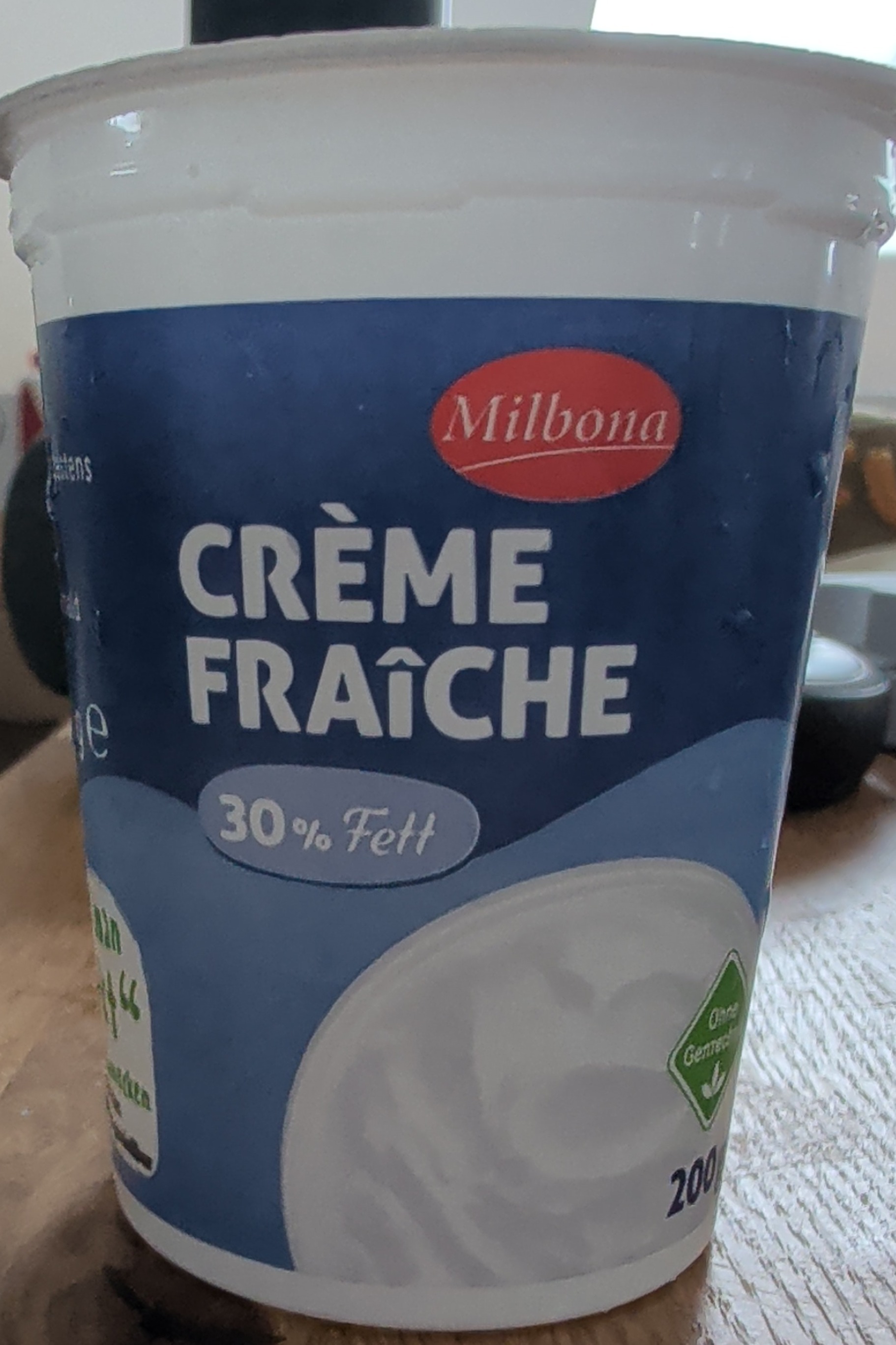 Vorderseite von Crème Fraiche