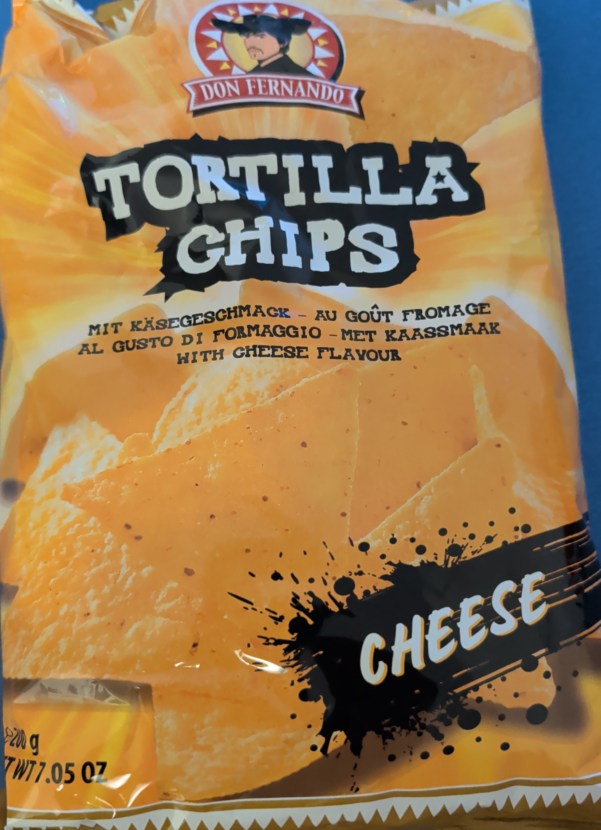 Vorderseite von Tortilla Chips Cheese